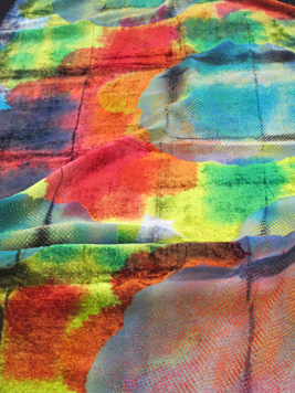Bild på färgstark textil